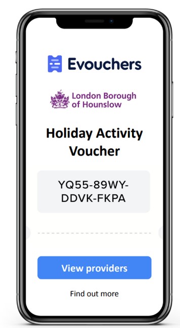 HAF image of voucher on mobile