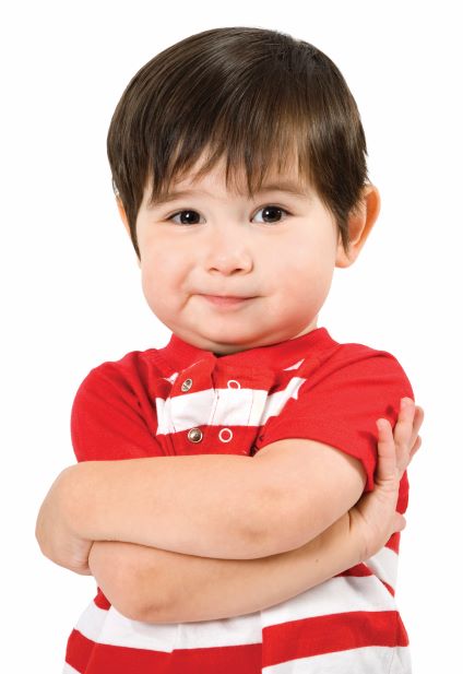 decorative image of child folding arms