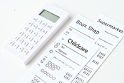 Calculator and receipts support with childcare costs