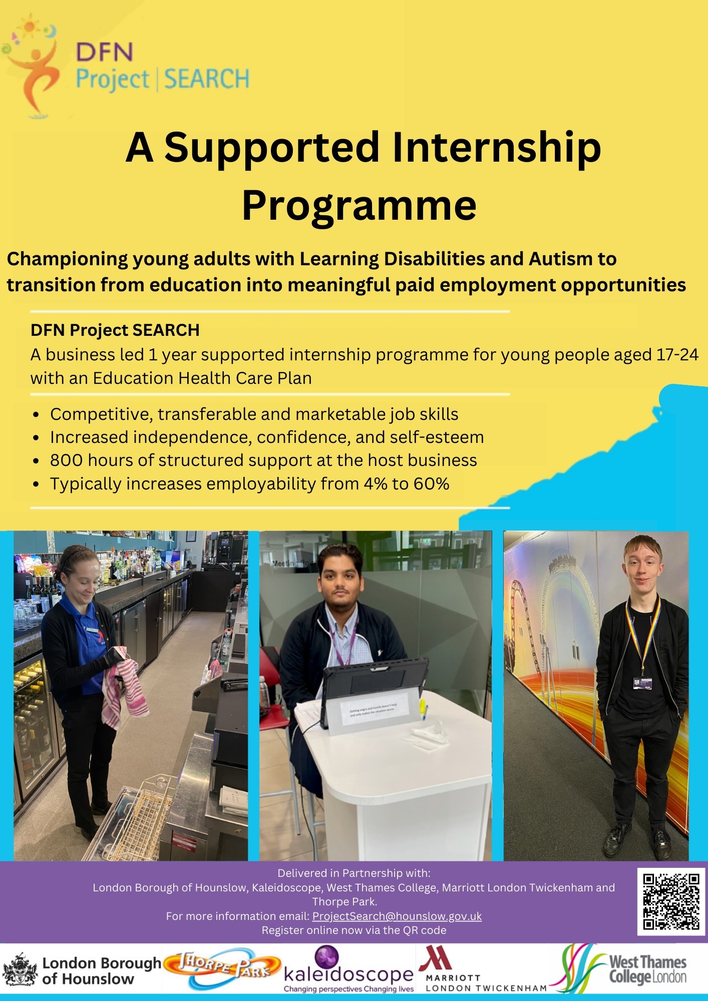 A poster from the Project Search team regarding the Supported Internship programme